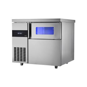 VEVOR Commercial Ice Maker Machine, 265 lbs/24H Stainless Steel Ice Machine with Worktop, 66 lbs Storage & 126 Cubes/Cycle