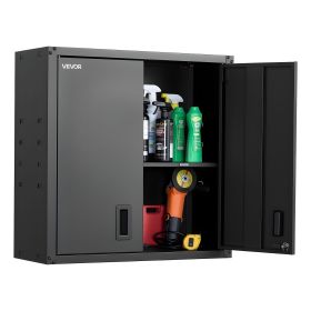 VEVOR Metal Wall Cabinet, 30W x 12.2D x 30H Inch, Steel Floating Hanging Storage Cabinet with Locking Doors and Adjustable Shelf for Garage, Basement