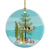 Clown Loach Fish Merry Christmas Ceramic Ornament Christmas Tree Hanging Decorations for Home Christmas Holiday, Party, Gift, 3 in, Multicolor