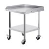 VEVOR Stainless Steel Work Table, 24 x 24 x 30 Inch Commercial Food Prep Worktable with 4 Wheels, Casters