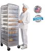 Pack of 800 Disposable Bun Pan Covers with Twist Tie 27 x 37. Bread Rack Covers 27x37. Thickness 0.50 mil. Polyethylene Bun Pan Rack Covers for Bakeri