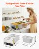 VEVOR Commercial Food Warmer, 1200W Electric Stainless Steel Steam Food Warmer