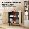 VEVOR Rattan Cabinet, Rattan Storage Cabinet with 2 Magnetic Doors and Adjustable Shelves, Sideboard Buffet Cabinet for Hallway, Entryway, Living Room