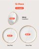 VEVOR Dinnerware Set, Service for 4 (12 PCS), Round Plates and Bowls Sets, Scratch Resistant Ceramic Dinner Ware