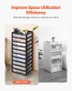 VEVOR Plastic Storage Organizer, 10-Tier Large Capacity with Organizer Top, Black Frame Only, PP Material Multifunctional Scrapbook Storage