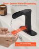 VEVOR Touchless Bathroom Sink Faucet, Automatic Motion Sensor Waterfall Restroom Toilet Faucet with Hole Cover Plate