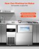 VEVOR Commercial Ice Maker Machine, 220 lbs/24H Stainless Steel Ice Machine with Worktop, 66 lbs Ice Storage Bin & Touch Screen