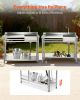 VEVOR Stainless Steel Utility Sink, Free Standing Single Bowl Commercial Kitchen Sink with Faucet