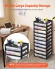VEVOR Plastic Storage Organizer, 10-Tier Large Capacity with Organizer Top, Black Frame Only, PP Material Multifunctional Scrapbook Storage