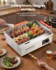 VEVOR Commercial Electric Griddle, 21.06 x 11.81 inch, 3200W, 122-570 Fahrenheit Adjustable Temp Control, Stainless Steel Body, Full Flat