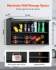 VEVOR Metal Wall Cabinet, 27.56W x 12.01D x 19.69H Inch, Floating Garage Tool Cabinet with Up-Flip Door and Shelf, 240 lbs Load Capacity