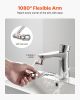 VEVOR 1080° Swivel Faucet Extender, 2 Sprayer Modes Sink Water Faucet Aerator Extension
