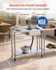 VEVOR Stainless Steel Utility Sink, Free Standing Single Bowl Commercial Kitchen Sink with Faucet, 39.4 x 19.7 x 37 in