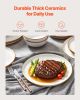 VEVOR Dinnerware Set, Service for 8 (32 PCS), Round Plates and Bowls Sets, Scratch Resistant Ceramic Dinner Ware