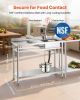VEVOR Stainless Steel Utility Sink, Free Standing Single Bowl Commercial Kitchen Sink with Faucet
