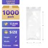 Clear Zip Bags 4 x 8 Inch. Pack of 1000 Plastic Reclosable Zipper Bags 2 Mil. Resealable Plastic Bags. Waterproof Poly Bags Reclosable. Baggies for We