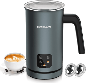 300W Multifunctional cold / hot milk foam 300ml Fully Automatic Milk Heater 360° rotating base SUS304 without BPA adjustable temperature and thickness (PSM3A: 02429932)