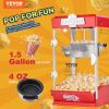 VEVOR Popcorn Maker, 480W Popcorn Popper Machine, 4 Oz Kettle Makes 1.5 Gallon per Batch, Tabletop Popcorn Maker, Includes 3 Scoops